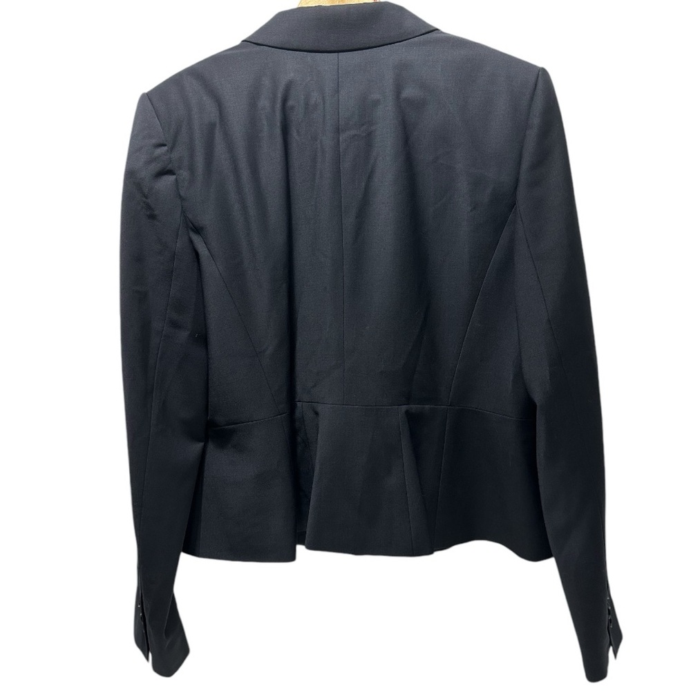 Ann Taylor NWT The One-Button Sophia Blazer in Midnight Blue Tropical Wool - Picture 3 of 12